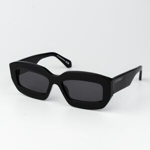 Off-White CHARLOTTE Women Sunglasses Black Grey Rectangle OERI138 CHARLOTTE 1007